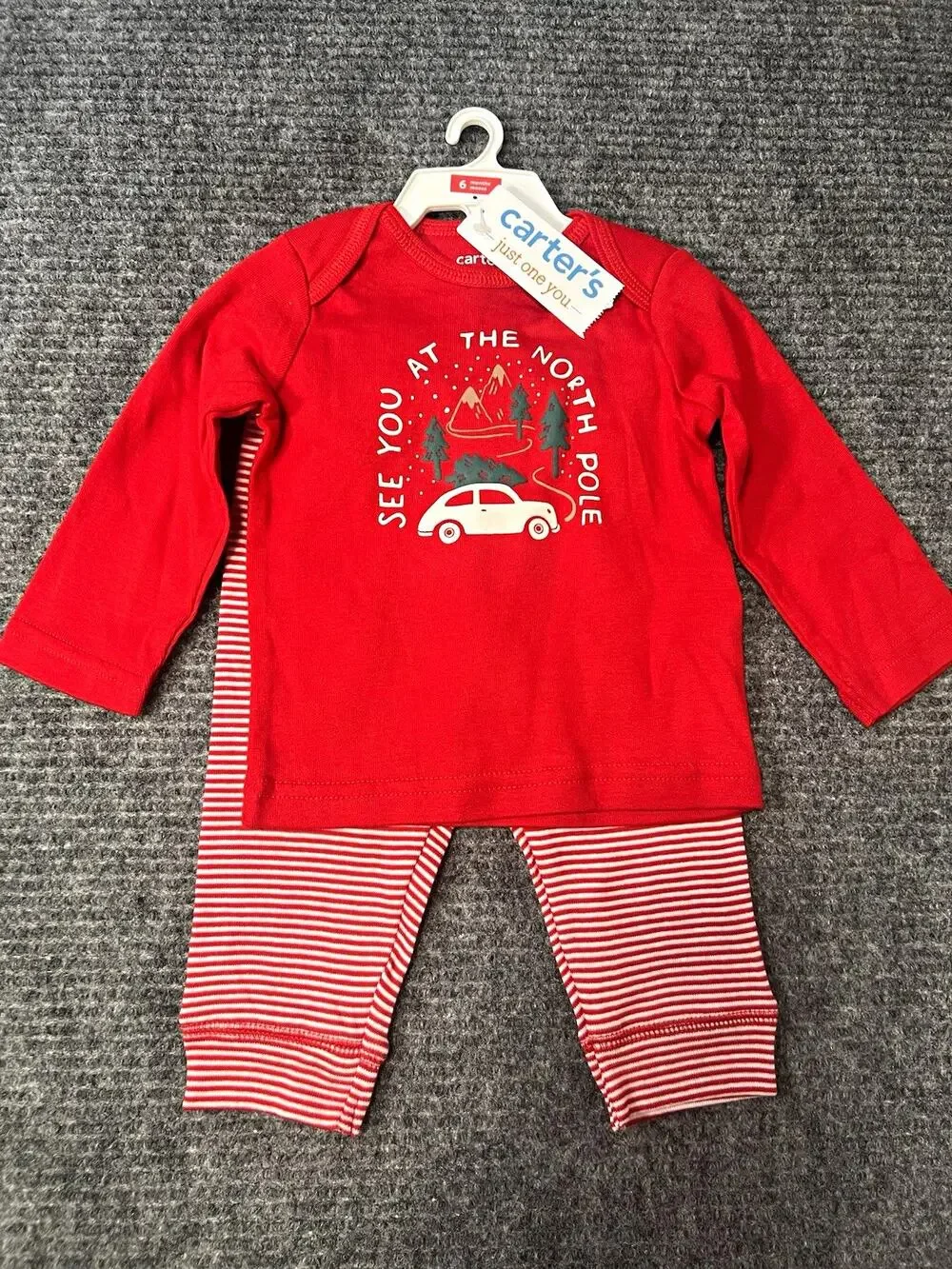 Carter’s Just One You Baby 6M Christmas North Pole 2 Piece Outfit Set NWT